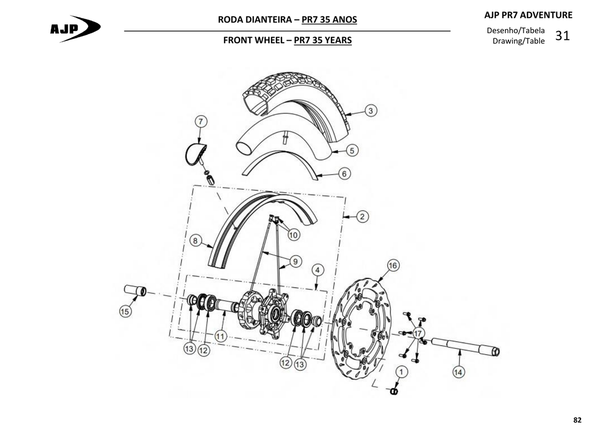 FRONT WHEEL – PR7 35 YEARS