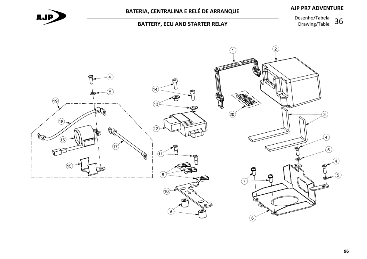BATTERY, ECU AND STARTER RELAY - 25