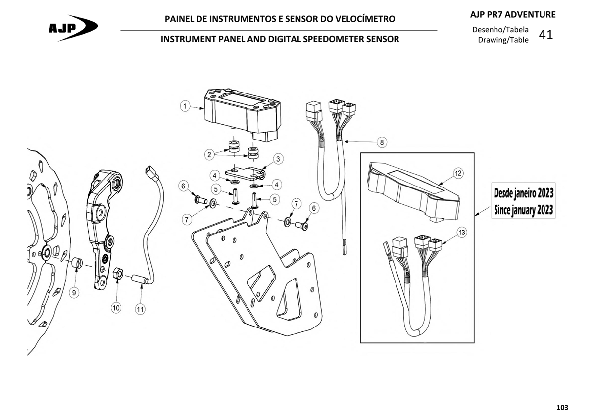 INSTRUMENT PANEL AND SPEEDOMETER SENSOR